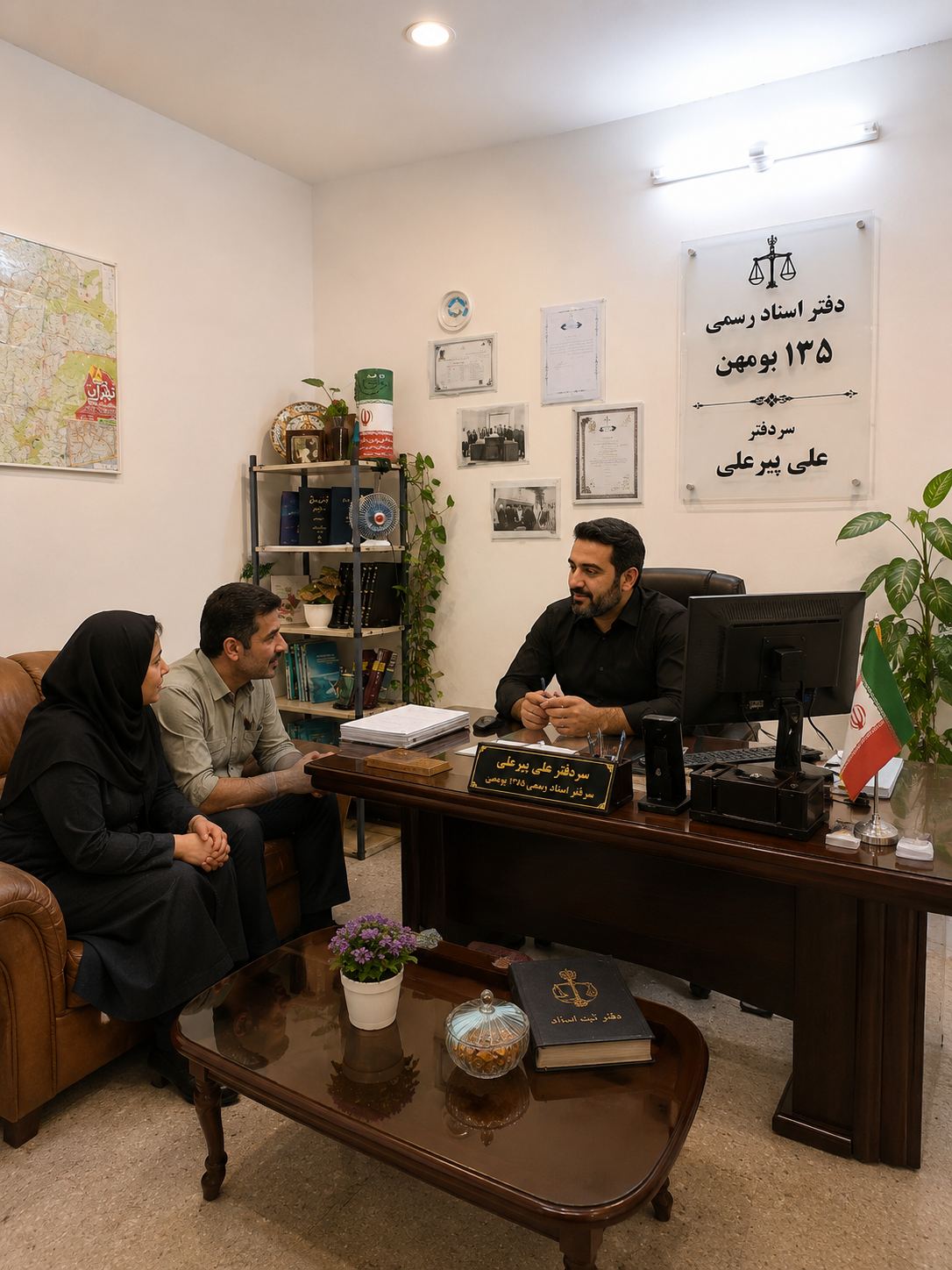 دفتر اسناد رسمی ۱۳۵ بومهن سردفتر علی پیر