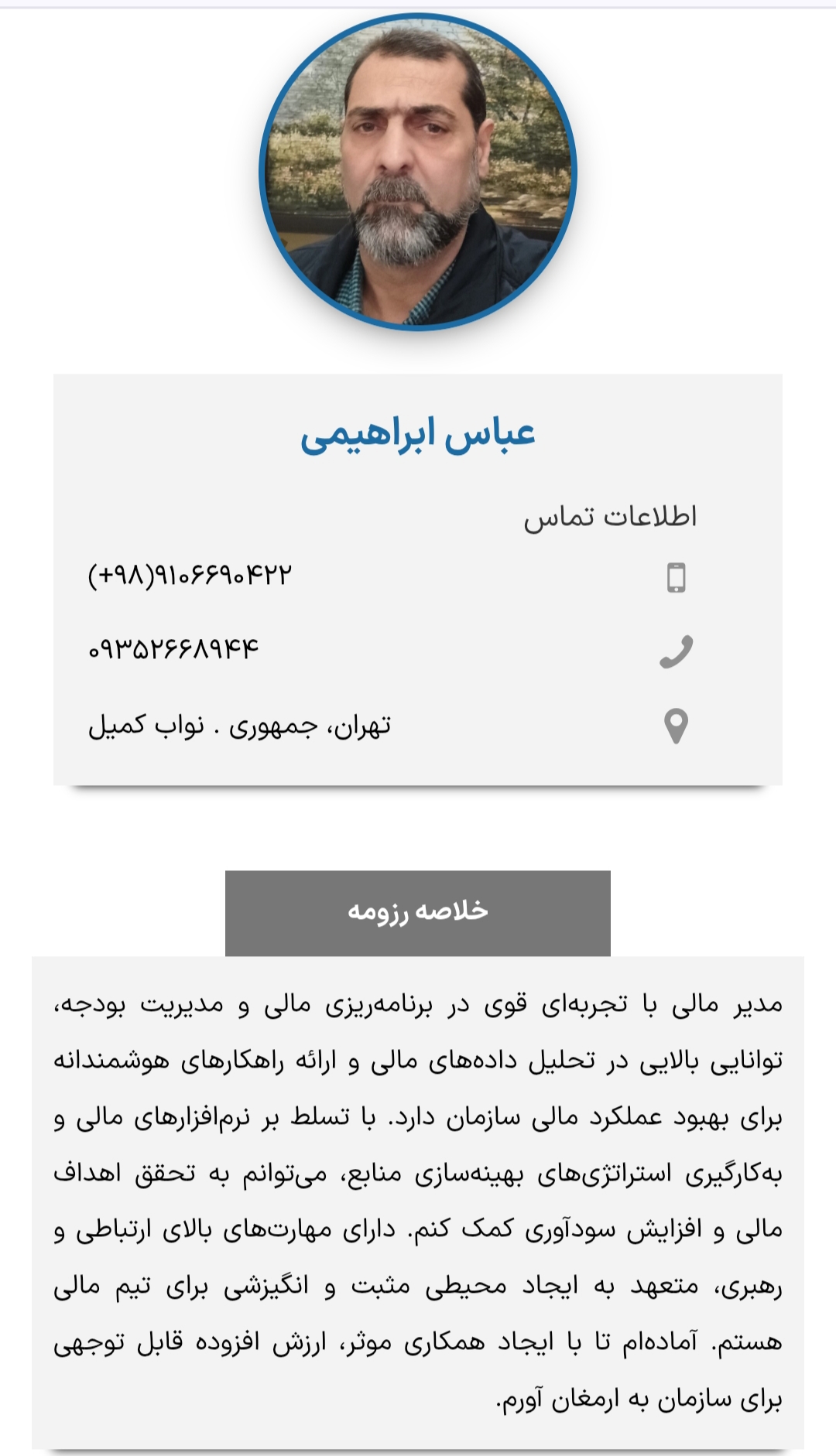 مدیر مالی و حسابداری پروژه ای- ابراهیمی